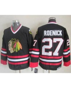 Blackhawks #27 Jeremy Roenick Black CCM Throwback Stitched NHL Jersey