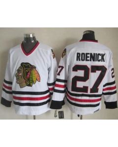 Blackhawks #27 Jeremy Roenick White CCM Throwback Stitched NHL Jersey