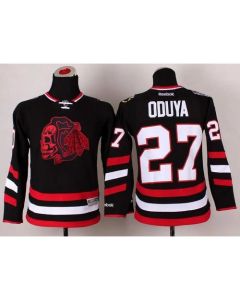 Blackhawks #27 Johnny Oduya Black(Red Skull) 2014 Stadium Series Stitched Youth NHL Jersey