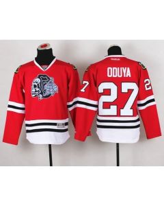Blackhawks #27 Johnny Oduya Red(White Skull) Stitched Youth NHL Jersey