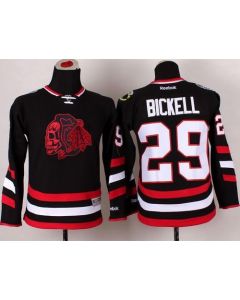 Blackhawks #29 Bryan Bickell Black(Red Skull) 2014 Stadium Series Stitched Youth NHL Jersey