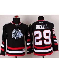 Blackhawks #29 Bryan Bickell Black(White Skull) 2014 Stadium Series Stitched Youth NHL Jersey