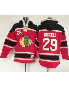 Blackhawks #29 Bryan Bickell Red Sawyer Hooded Sweatshirt Stitched NHL Jersey
