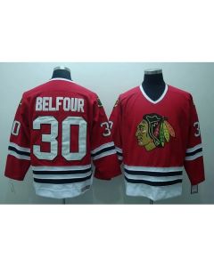Blackhawks #30 ED Belfour Stitched Red CCM Throwback NHL Jersey
