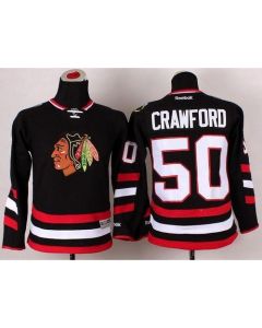 Blackhawks #50 Corey Crawford Black 2014 Stadium Series Stitched Youth NHL Jersey