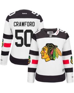 Blackhawks #50 Corey Crawford White 2016 Stadium Series Women's Stitched NHL Jersey