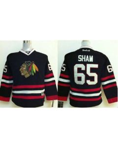 Blackhawks #65 Andrew Shaw Black Stitched Youth NHL Jersey