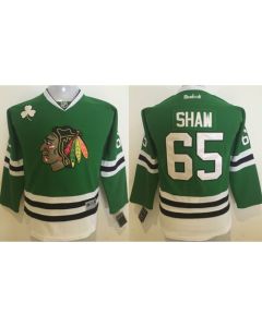 Blackhawks #65 Andrew Shaw Green Stitched Youth NHL Jersey