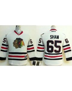 Blackhawks #65 Andrew Shaw White Stitched Youth NHL Jersey