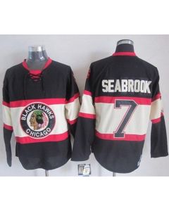 Blackhawks #7 Brent Seabrook Black Third CCM Stitched NHL Jersey