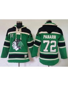 Blackhawks #72 Artemi Panarin Green St. Patrick's Day McNary Lace Hoodie Stitched NHL Jersey