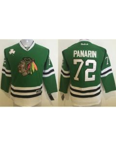 Blackhawks #72 Artemi Panarin Green Stitched Youth NHL Jersey