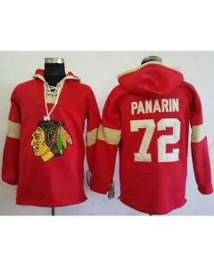 Blackhawks #72 Artemi Panarin Red Pullover Hoodie Stitched NHL Jersey