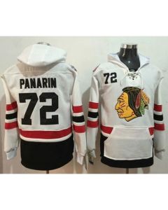 Blackhawks #72 Artemi Panarin White Name & Number Pullover NHL Hoodie