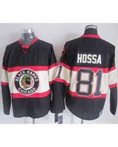 Blackhawks #81 Marian Hossa Black Third CCM Stitched NHL Jersey