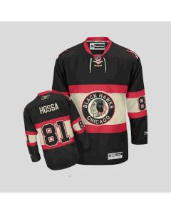 Blackhawks #81 Marian Hossa Stitched Black New Third Youth NHL Jersey