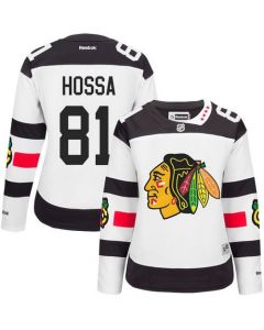 Blackhawks #81 Marian Hossa White 2016 Stadium Series Women's Stitched NHL Jersey