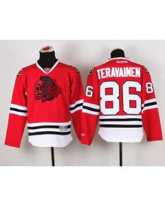 Blackhawks #86 Teuvo Teravainen Red(Red Skull) Stitched Youth NHL Jersey