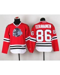 Blackhawks #86 Teuvo Teravainen Red(White Skull) Stitched Youth NHL Jersey