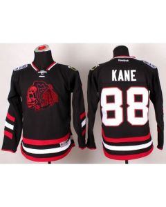 Blackhawks #88 Patrick Kane Black(Red Skull) 2014 Stadium Series Stitched Youth NHL Jersey
