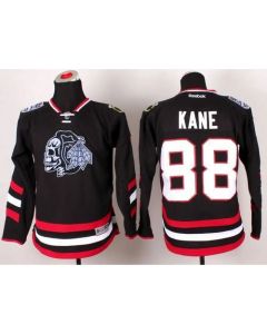 Blackhawks #88 Patrick Kane Black(White Skull) 2014 Stadium Series Stitched Youth NHL Jersey