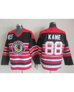 Blackhawks #88 Patrick Kane Red/Black 75TH CCM Stitched NHL Jersey