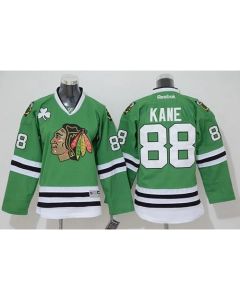 Blackhawks #88 Patrick Kane Stitched Green youth NHL Jersey