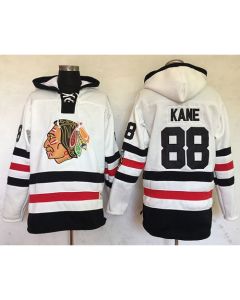 Blackhawks #88 Patrick Kane White Sawyer Hooded Sweatshirt 2017 Winter Classic Stitched NHL Jersey