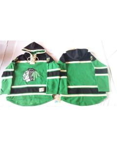 Blackhawks Blank Green St. Patrick's Day McNary Lace Hoodie Stitched NHL Jersey
