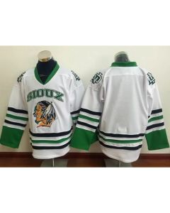 Blackhawks Blank White Sioux Stitched NHL Jersey