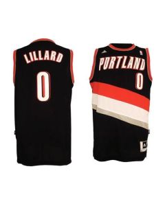 Blazers #0 Damian Lillard Black Revolution 30 Stitched NBA Jersey