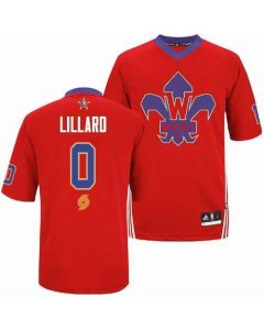 Blazers #0 Damian Lillard Red 2014 All Star Stitched NBA Jersey