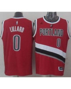 Blazers #0 Damian Lillard Red Stitched NBA Jersey