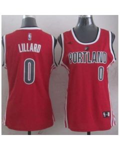 Blazers #0 Damian Lillard Red Women's Alternative Stitched NBA Jersey