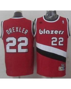 Blazers #22 Clyde Drexler Red Soul Swingman Throwback Stitched NBA Jersey