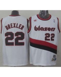 Blazers #22 Clyde Drexler White Soul Swingman Throwback Stitched NBA Jersey