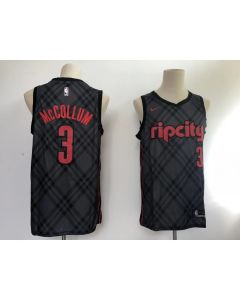 Blazers #3 C.J. McCollum Black City Edition Swingman Stitched Jersey