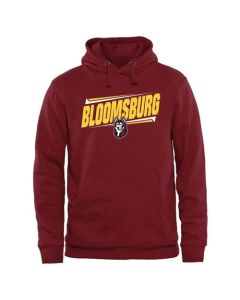 Bloomsburg Huskies Double Bar Pullover Hoodie Maroon