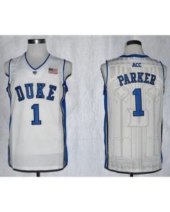Blue Devils #1 Jabari Parker White Basketball Stitched NCAA Jersey
