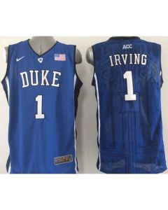 Blue Devils #1 Kyrie Irving Blue Basketball Stitched NCAA Jersey