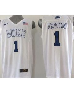 Blue Devils #1 Kyrie Irving White Basketball Elite Stitched NCAA Jersey