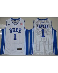 Blue Devils #1 Kyrie Irving White Basketball Elite V Neck Stitched NCAA Jersey