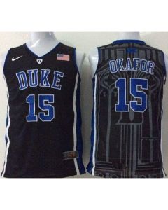 Blue Devils #15 Jahlil Okafor Black Basketball Stitched NCAA Jersey