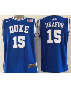 Blue Devils #15 Jahlil Okafor Blue Basketball New Stitched NCAA Jersey