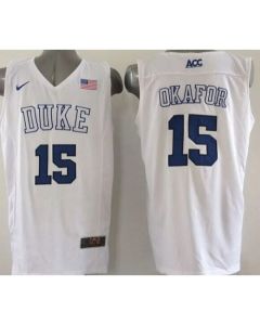 Blue Devils #15 Jahlil Okafor White Basketball Elite Stitched NCAA Jersey