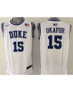 Blue Devils #15 Jahlil Okafor White Basketball New Stitched NCAA Jersey