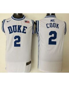 Blue Devils #2 Quinn Cook White Basketball Stitched NCAA Jersey