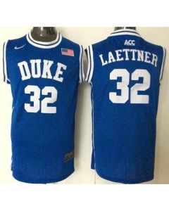 Blue Devils #32 Christian Laettner Blue Basketball New Stitched NCAA Jersey