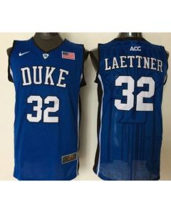 Blue Devils #32 Christian Laettner Blue Basketball Stitched NCAA Jersey