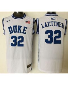 Blue Devils #32 Christian Laettner White Basketball New Stitched NCAA Jersey